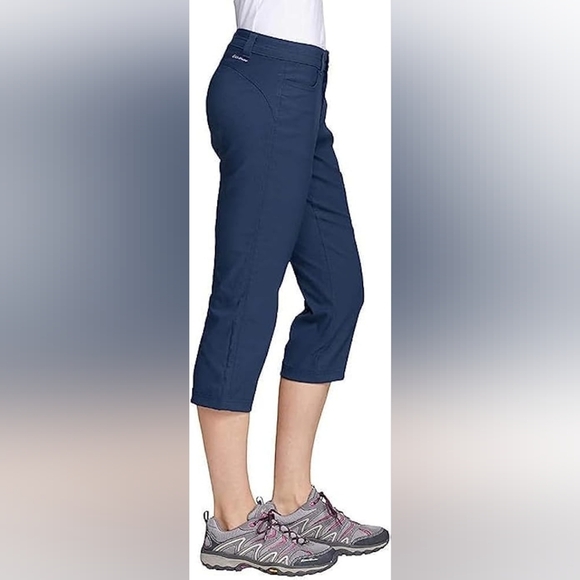 Eddie Bauer Tech Capri Pants, Color Blue Size 12 - Picture 3 of 16